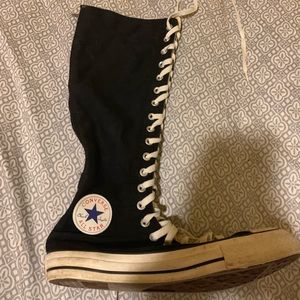 Knee high converse.